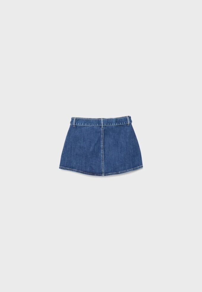 Skort vaquera con cinturón Skort vaquera con cinturón