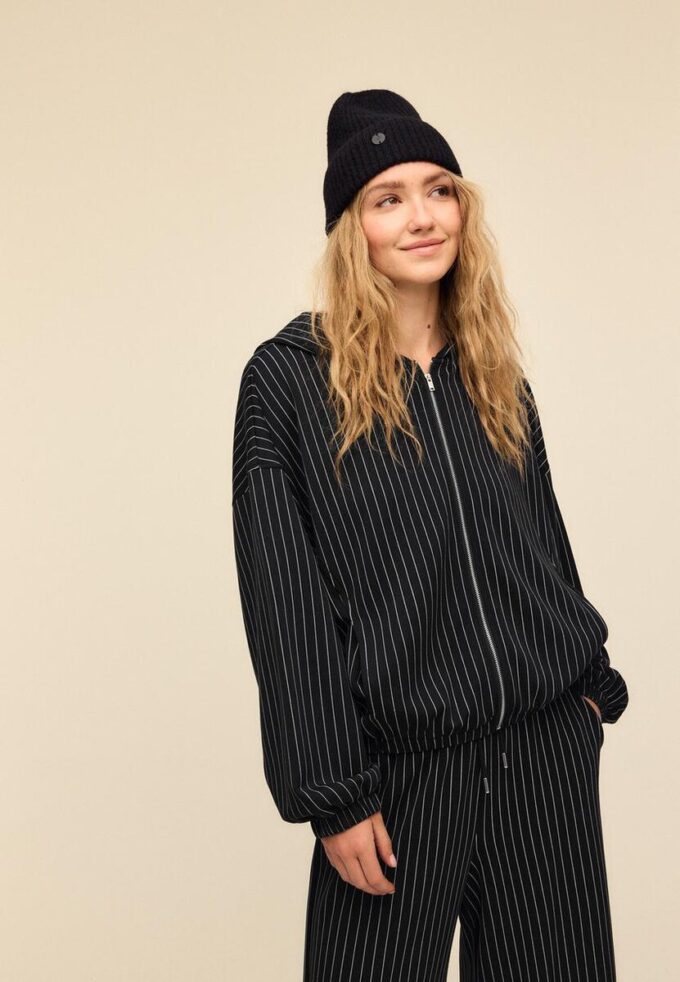 Sudadera a rayas de tacto suave Sudadera a rayas de tacto suave