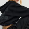Sudadera bomber con capucha estampada