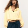 Sudadera bomber con capucha estampada Sudadera bomber con capucha estampada