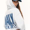 Sudadera bomber con capucha estampada Sudadera bomber con capucha estampada