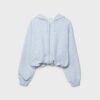 Sudadera bomber con capucha estampada