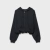 Sudadera bomber con capucha estampada