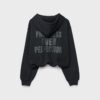 Sudadera bomber con capucha estampada