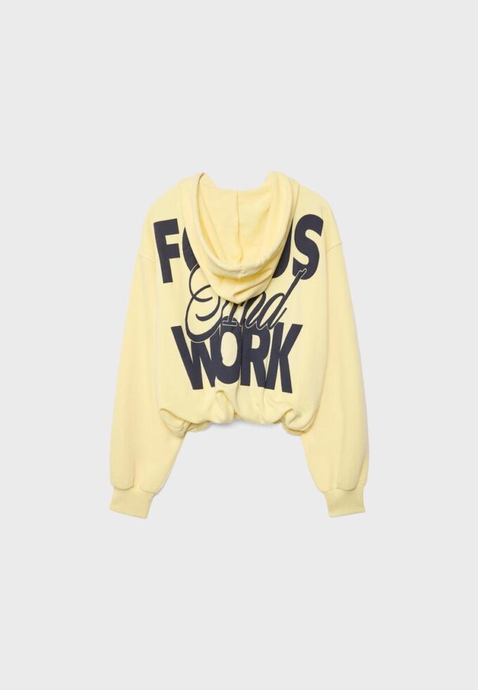 Sudadera bomber con capucha estampada Sudadera bomber con capucha estampada