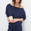 Sudadera básica con hombros al aire Sudadera básica con hombros al aire