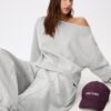 Sudadera básica con hombros al aire Sudadera básica con hombros al aire