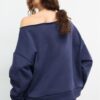 Sudadera básica con hombros al aire Sudadera básica con hombros al aire
