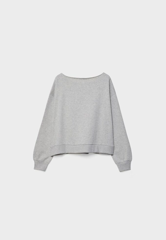 Sudadera básica con hombros al aire Sudadera básica con hombros al aire