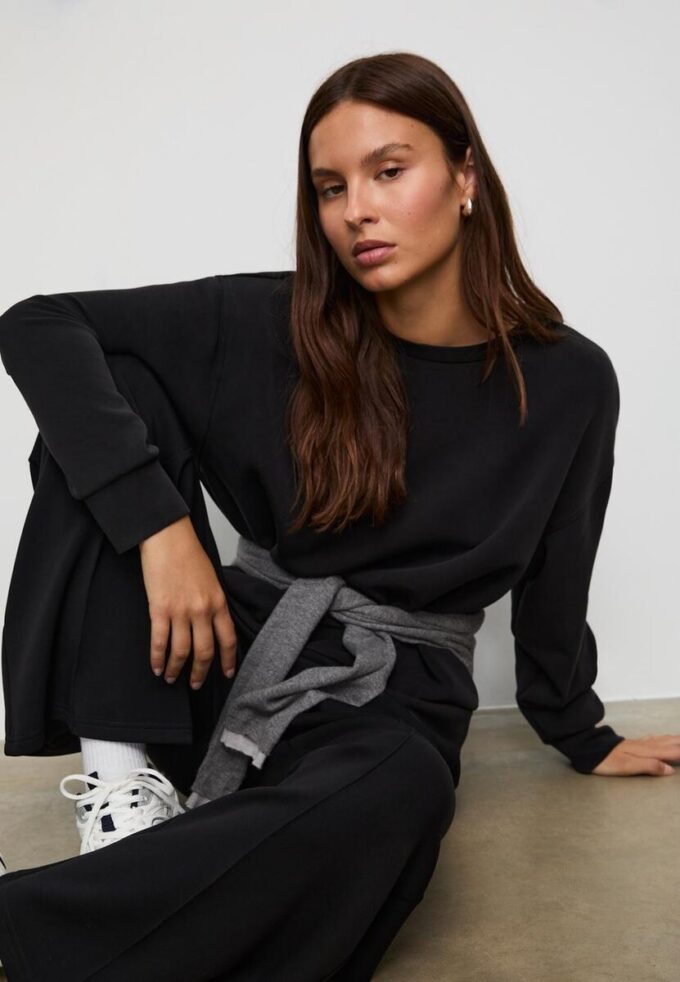 Sudadera básica de tacto suave Sudadera básica de tacto suave