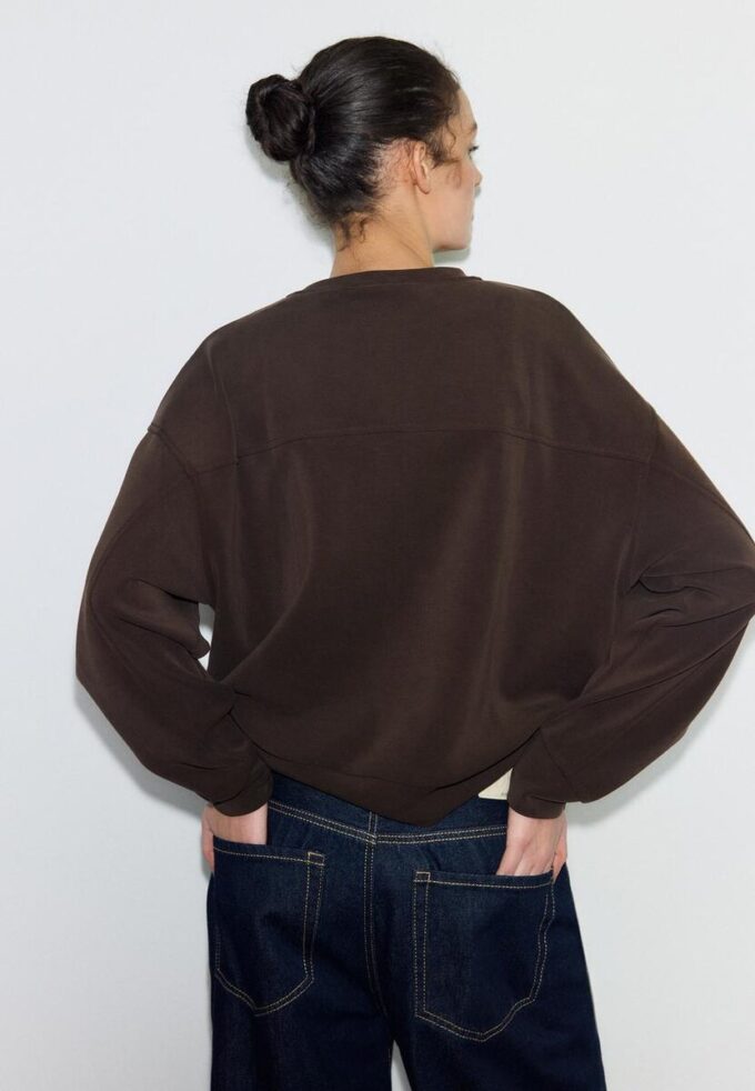 Sudadera básica de tacto suave Sudadera básica de tacto suave