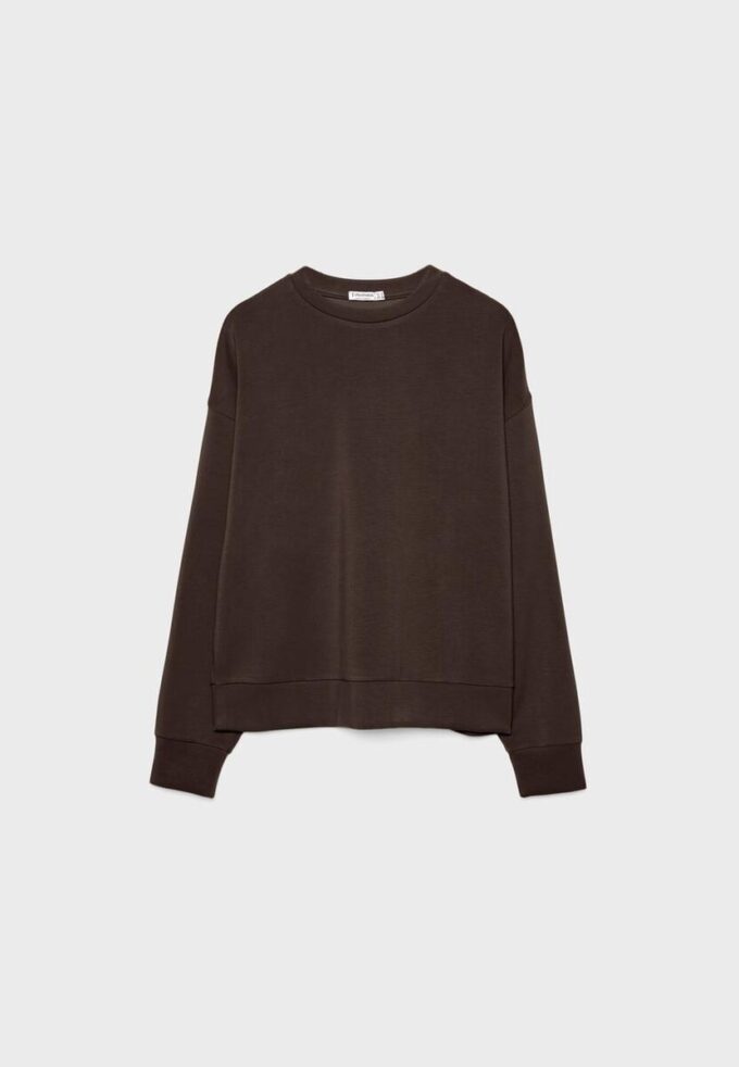 Sudadera básica de tacto suave Sudadera básica de tacto suave
