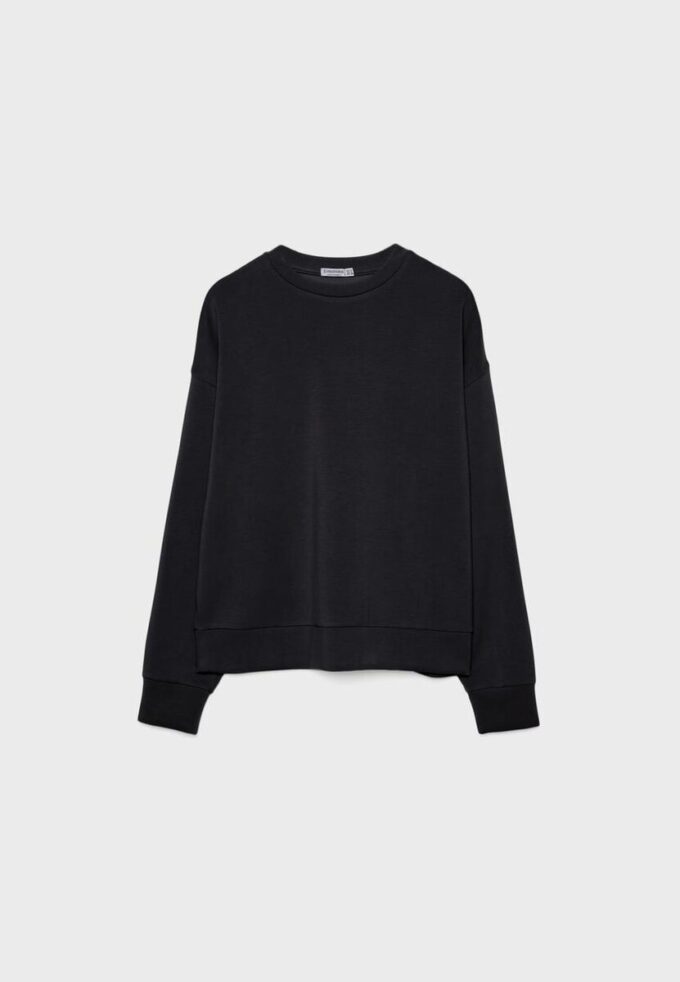 Sudadera básica de tacto suave Sudadera básica de tacto suave