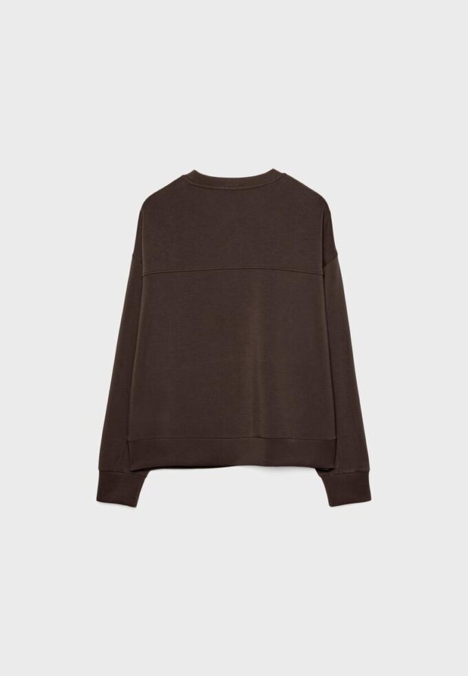 Sudadera básica de tacto suave Sudadera básica de tacto suave