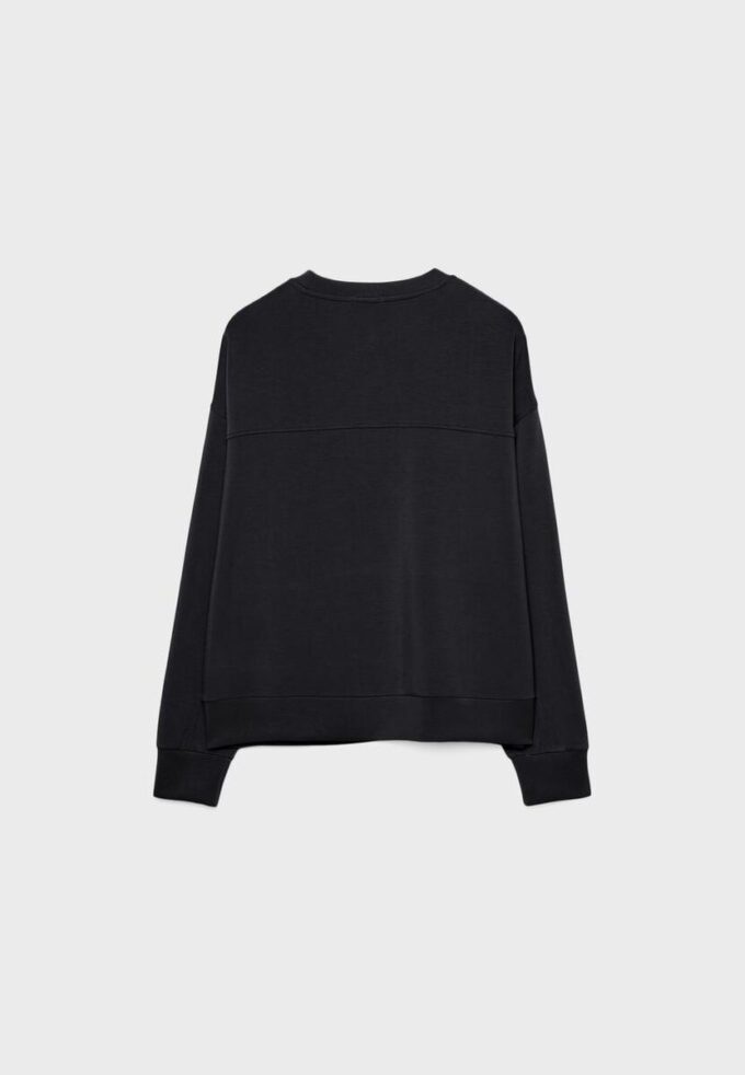 Sudadera básica de tacto suave Sudadera básica de tacto suave