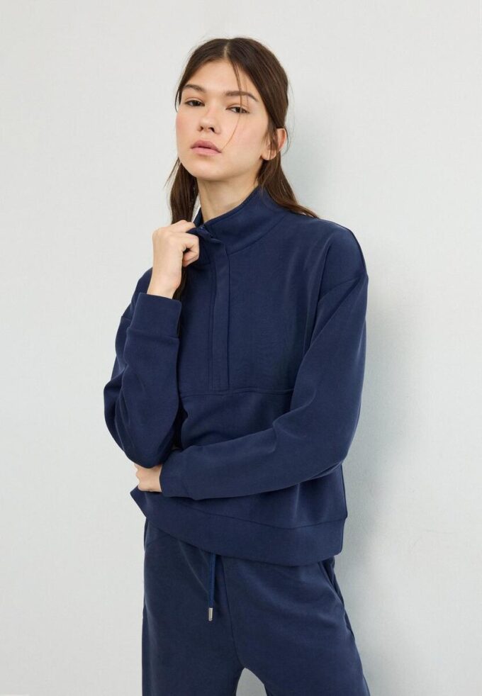 Sudadera con cremallera de tacto suave Sudadera con cremallera de tacto suave