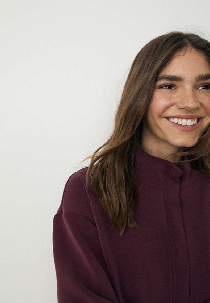 Sudadera con cremallera de tacto suave Sudadera con cremallera de tacto suave