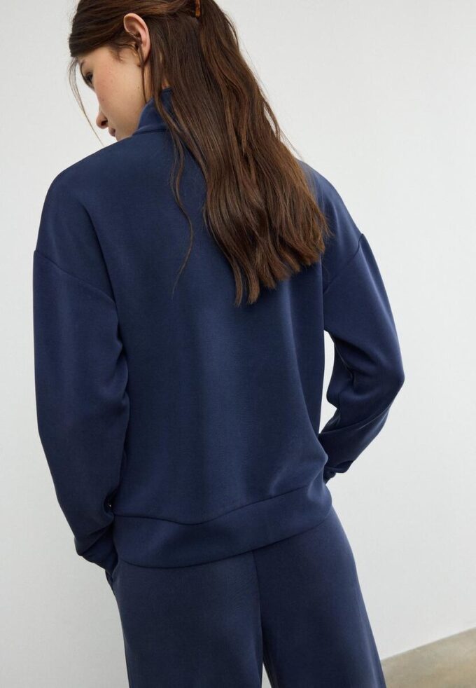 Sudadera con cremallera de tacto suave Sudadera con cremallera de tacto suave