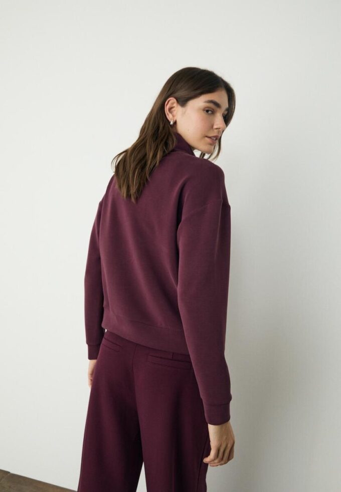 Sudadera con cremallera de tacto suave Sudadera con cremallera de tacto suave