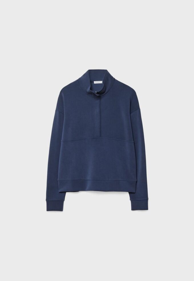 Sudadera con cremallera de tacto suave Sudadera con cremallera de tacto suave
