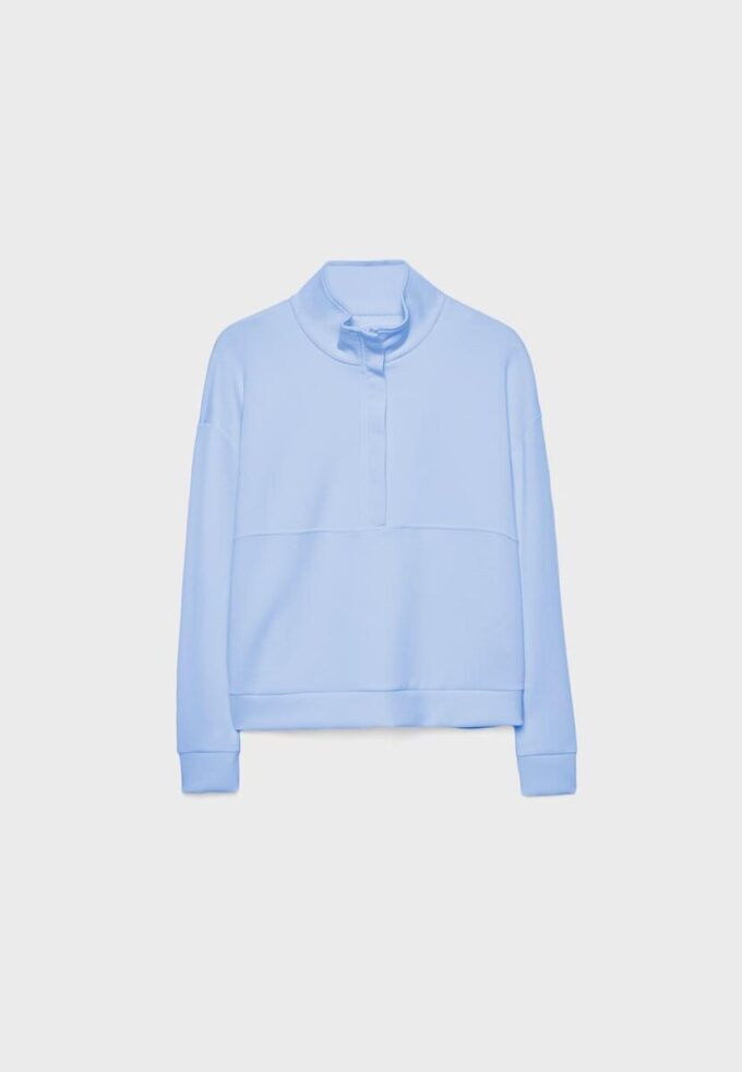 Sudadera con cremallera de tacto suave Sudadera con cremallera de tacto suave