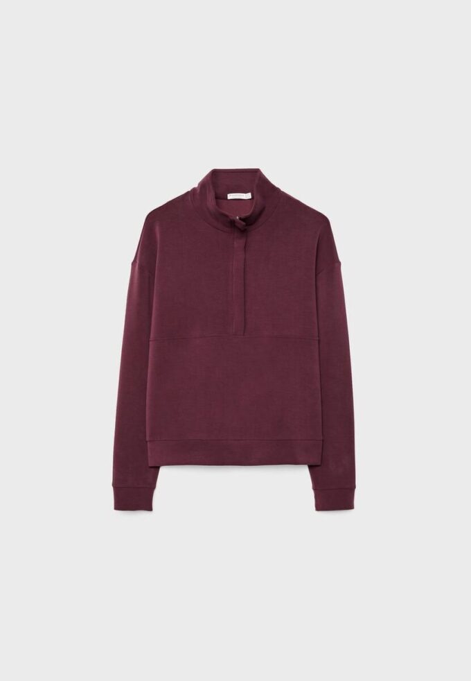 Sudadera con cremallera de tacto suave Sudadera con cremallera de tacto suave