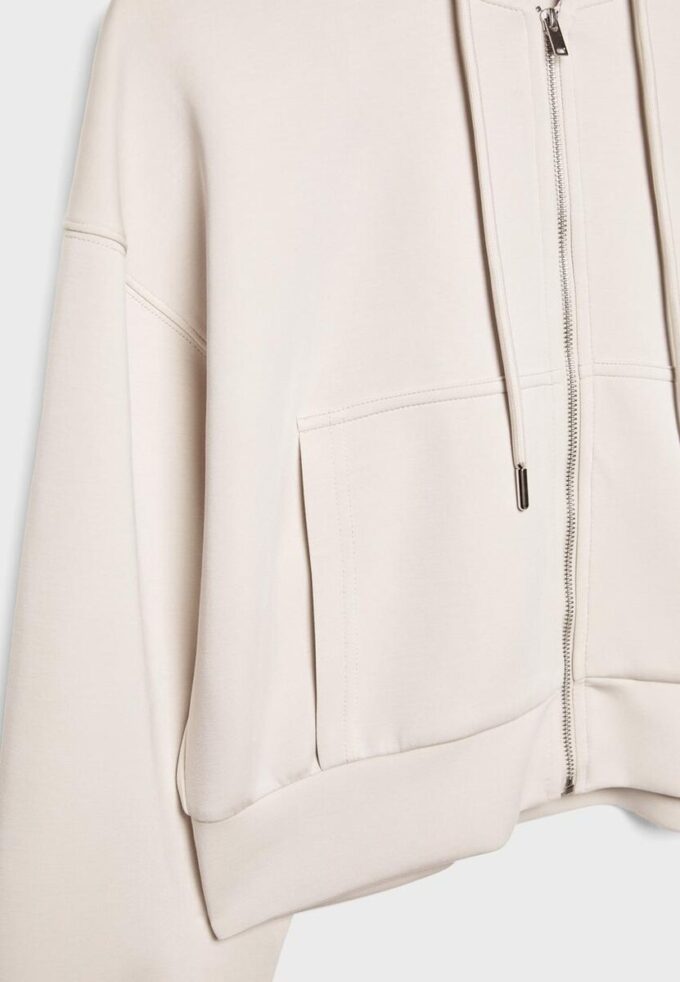 Sudadera con cremallera de tacto suave Sudadera con cremallera de tacto suave