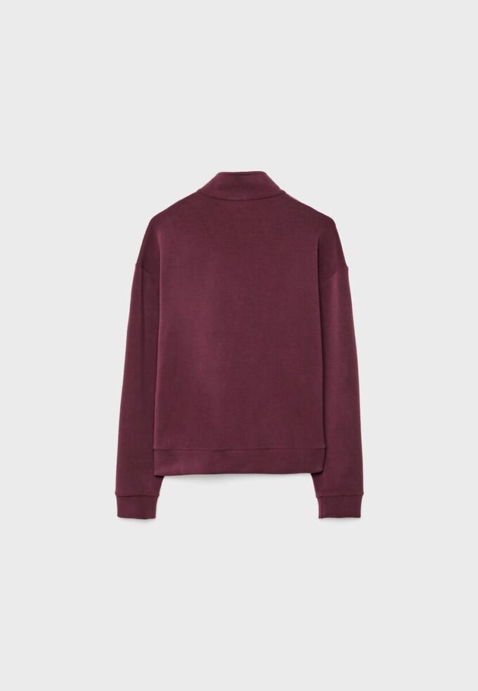 Sudadera con cremallera de tacto suave Sudadera con cremallera de tacto suave
