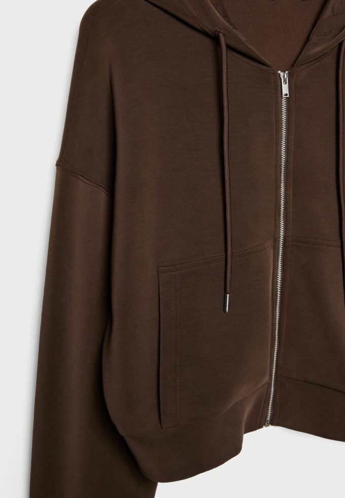 Sudadera con cremallera de tacto suave Sudadera con cremallera de tacto suave