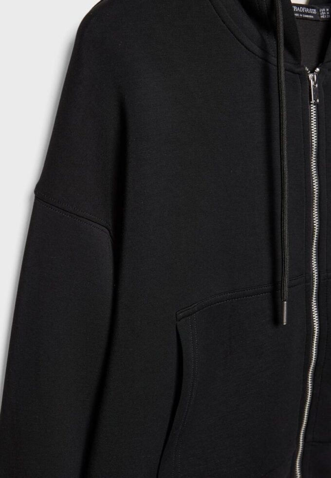 Sudadera con cremallera de tacto suave Sudadera con cremallera de tacto suave