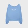 Sudadera con cuello barco y alas de pedrería Sudadera con cuello barco y alas de pedrería