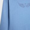 Sudadera con cuello barco y alas de pedrería Sudadera con cuello barco y alas de pedrería