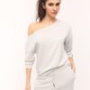 Sudadera con hombros descubiertos de tacto suave Sudadera con hombros descubiertos de tacto suave