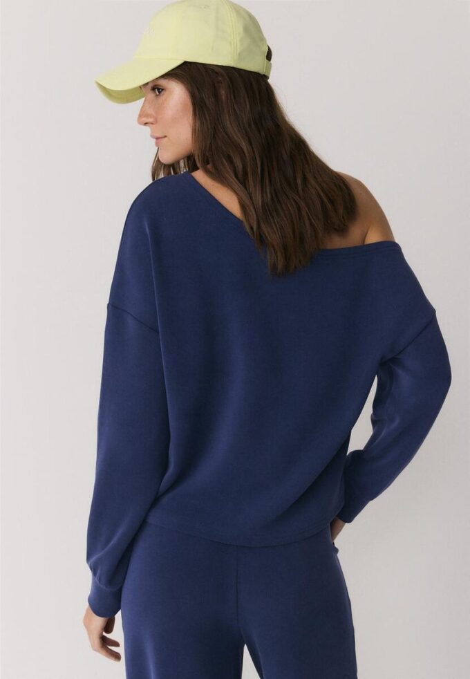 Sudadera con hombros descubiertos de tacto suave Sudadera con hombros descubiertos de tacto suave