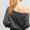 Sudadera con hombros descubiertos de tacto suave Sudadera con hombros descubiertos de tacto suave