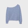 Sudadera con hombros descubiertos de tacto suave Sudadera con hombros descubiertos de tacto suave
