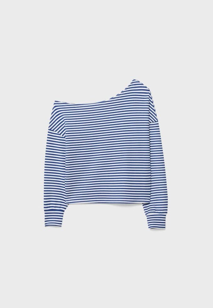 Sudadera con hombros descubiertos de tacto suave Sudadera con hombros descubiertos de tacto suave