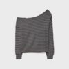Sudadera con hombros descubiertos de tacto suave Sudadera con hombros descubiertos de tacto suave