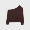 Sudadera con hombros descubiertos de tacto suave Sudadera con hombros descubiertos de tacto suave
