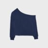 Sudadera con hombros descubiertos de tacto suave Sudadera con hombros descubiertos de tacto suave
