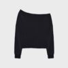 Sudadera con hombros descubiertos de tacto suave Sudadera con hombros descubiertos de tacto suave