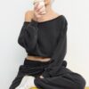 Sudadera corta con efecto lavado Sudadera corta con efecto lavado