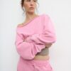 Sudadera corta con efecto lavado Sudadera corta con efecto lavado