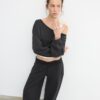Sudadera corta con efecto lavado Sudadera corta con efecto lavado