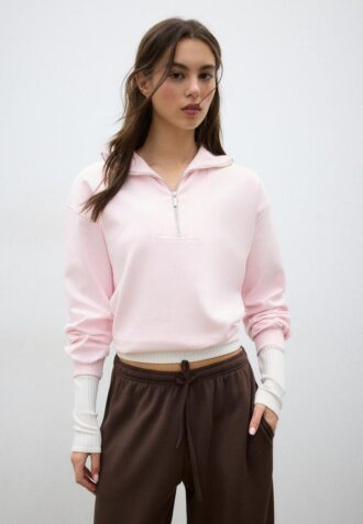 Sudadera de cuello alto con cremallera