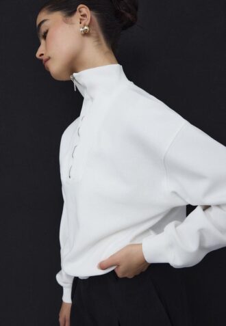 Sudadera de cuello alto con cremallera