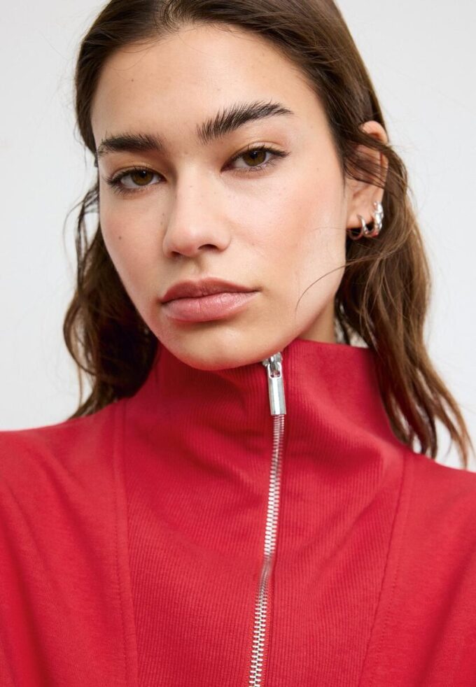 Sudadera de cuello alto con cremallera Sudadera de cuello alto con cremallera