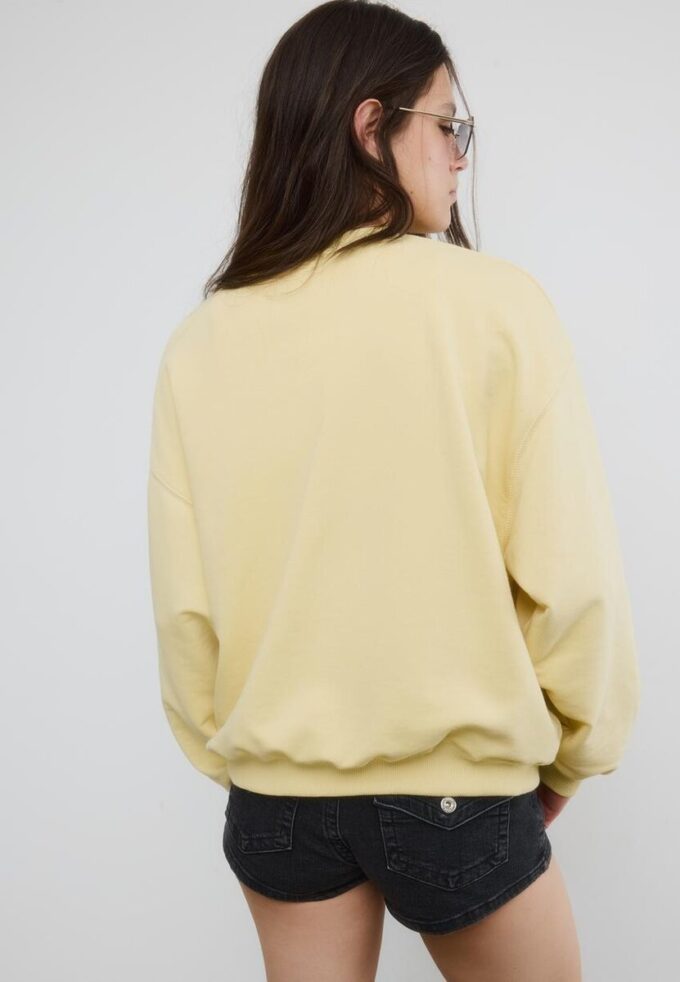 Sudadera de manga larga con cuello redondo y texto Sudadera de manga larga con cuello redondo y texto