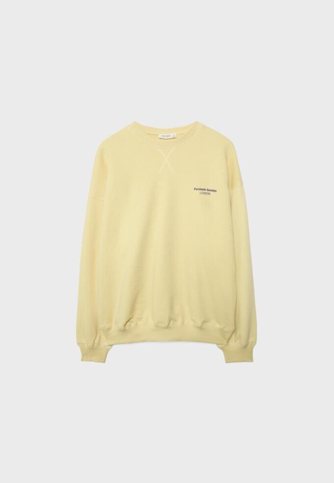 Sudadera de manga larga con cuello redondo y texto Sudadera de manga larga con cuello redondo y texto