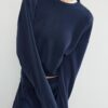 Sudadera de manga murciélago de tacto suave Sudadera de manga murciélago de tacto suave
